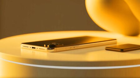 Illustration de l'iPhone 17 Air d'Apple, un smartphone ultra-mince sans ports traditionnels, générée par intelligence artificielle.