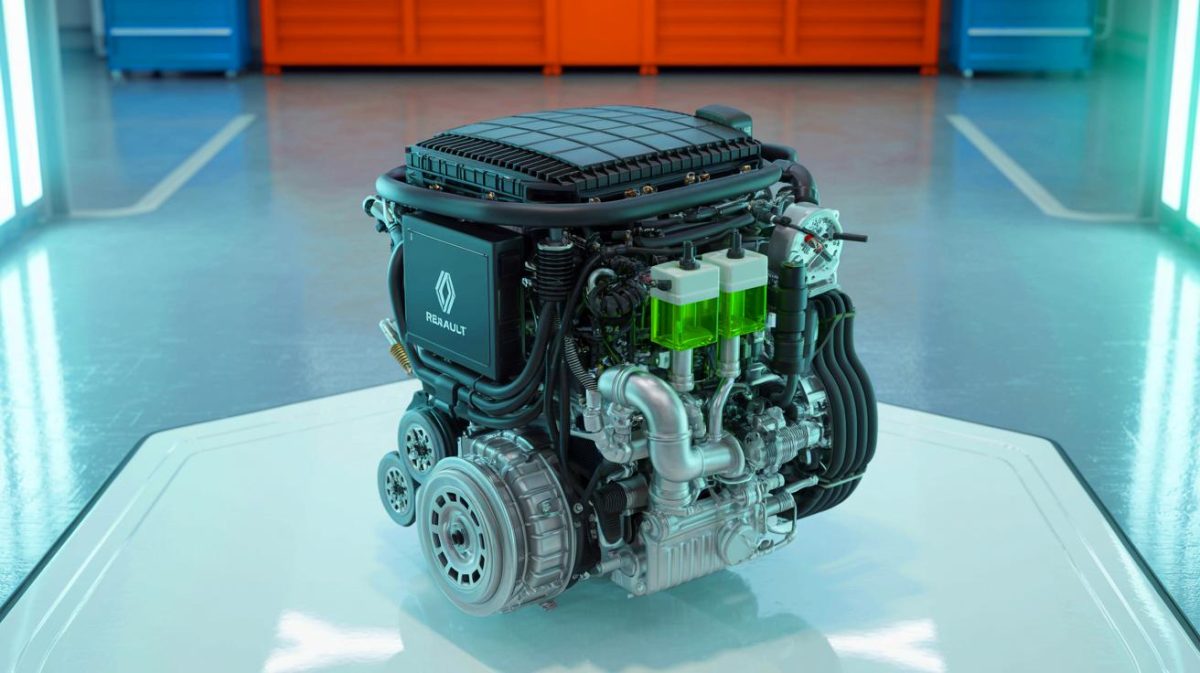 « Ce moteur va tout changer » : l’innovation bicombustible inédite de Dacia et Renault redéfinit l’efficacité énergétique dans l’industrie automobile Illustration de l'innovation du moteur H13 bicombustible de Renault, générée par intelligence artificielle.