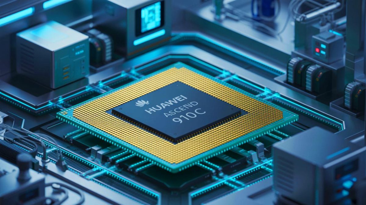 « Huawei va bouleverser le monde de l’IA » : cette puce audacieuse menace de renverser la suprématie de NVIDIA dans le secteur technologique Illustration de la puce Huawei Ascend 910C en réponse aux restrictions sur les exportations de puces IA, générée par intelligence artificielle.