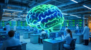 Illustration de l'université de Leipzig accueillant le superordinateur inspiré du cerveau humain pour la recherche pharmaceutique.