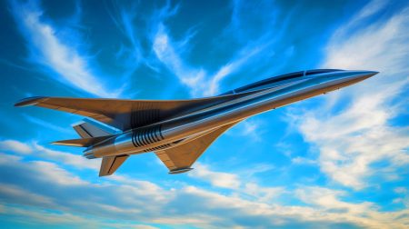 Illustration de l'avion supersonique INVICTUS de l'Agence Spatiale Européenne.