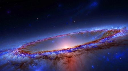 Illustration de la découverte de la Midpoint cloud, un immense nuage moléculaire au cœur de la Voie lactée.