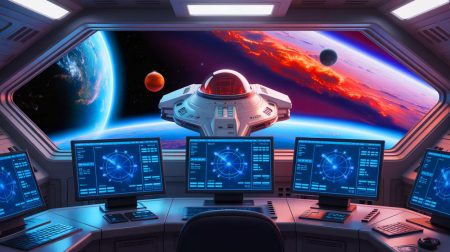 Illustration de ChatGPT se classant deuxième dans un concours de pilotage de vaisseaux spatiaux.