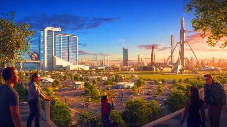 Illustration de la transformation urbaine et des enjeux liés à la création de la ville de Starbase par Elon Musk.