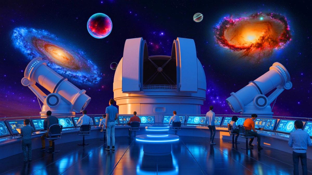Illustration de l'intelligence artificielle révolutionnant l'exploration spatiale en classifiant des millions d'objets célestes.