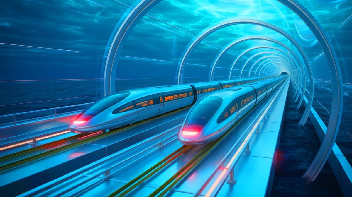 « Un projet qui inquiète déjà » : le tunnel transatlantique de 20 000 milliards de Musk pourrait bouleverser l’économie mondiale Illustration de la vision futuriste d'un tunnel transatlantique reliant New York à Londres en moins d'une heure.