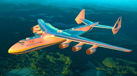 Illustration de l'Antonov An-225 Mriya, géant de l'aviation et symbole de l'ingéniosité humaine.