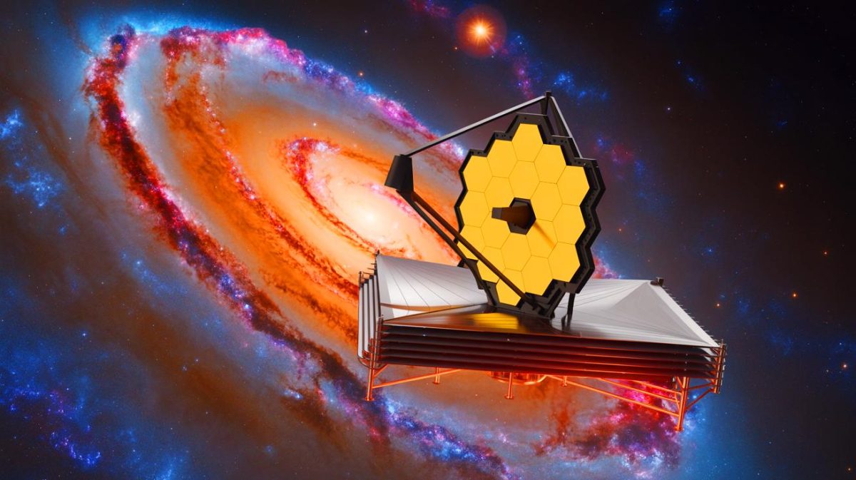 Illustration de la découverte de rotations galactiques régulières par le télescope spatial James Webb.