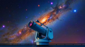 Illustration de l'utilisation de l'intelligence artificielle pour classifier des objets célestes dans l'exploration spatiale.