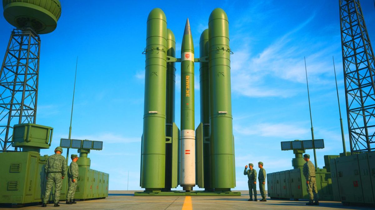 Illustration de la révélation des caractéristiques du missile balistique intercontinental chinois DF-5.
