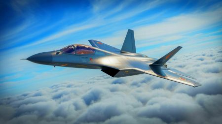 Illustration de la potentielle révélation du chasseur furtif chinois J-36.