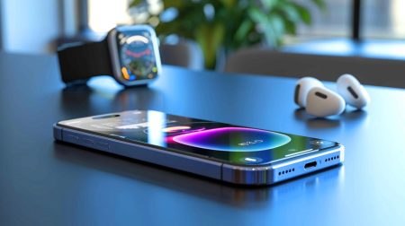 Illustration de la présentation des nouveaux iPhone 17 lors de la prochaine Keynote d'Apple.