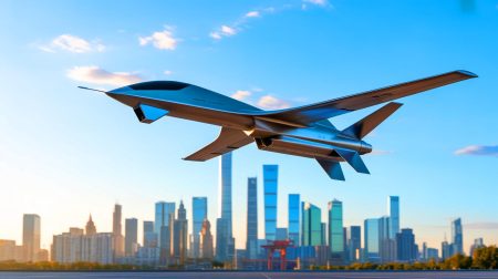 Illustration de l'avion supersonique « Cuantianhou » développé par la Chine pour le transport aérien rapide.