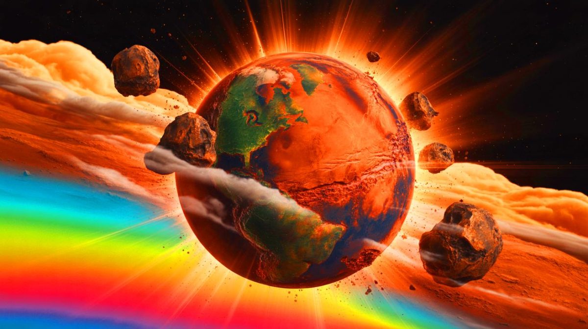 « Bombarder Mars est notre dernier espoir » : des scientifiques débattent d’un projet controversé pour rendre la planète habitable Illustration de la proposition audacieuse de bombarder Mars avec des astéroïdes pour rendre son atmosphère habitable.
