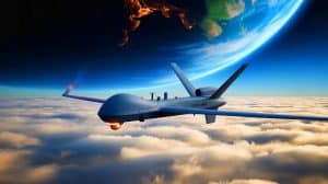 Illustration de l'innovation technologique dans le domaine des drones haut de gamme.