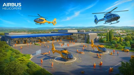 Illustration de la transformation du site industriel d'Airbus Helicopters à Marignane.