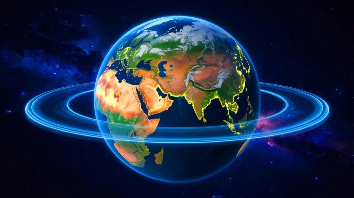 Illustration de l'accélération de la rotation terrestre et ses implications sur la mesure du temps.