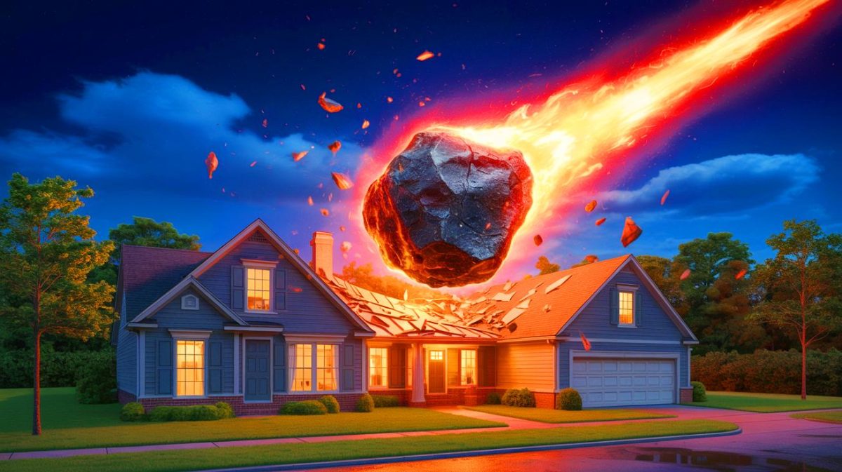 Alerte mondiale : une météorite de 4,5 milliards d’années s’écrase dans le salon d’une famille française stupéfaite Illustration de la météorite ancienne s'étant écrasée à McDonough, Géorgie.