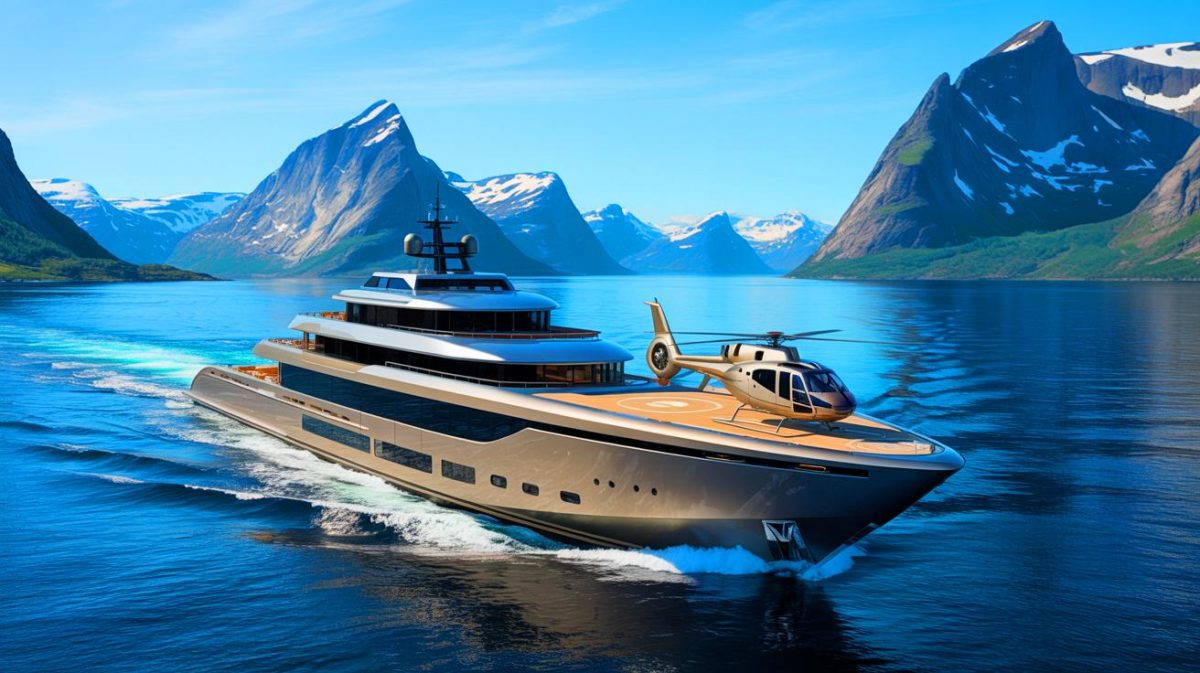 Illustration de l'expédition norvégienne luxueuse de Mark Zuckerberg avec ses superyachts.