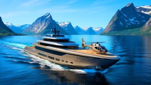 Illustration de l'expédition norvégienne luxueuse de Mark Zuckerberg avec ses superyachts.