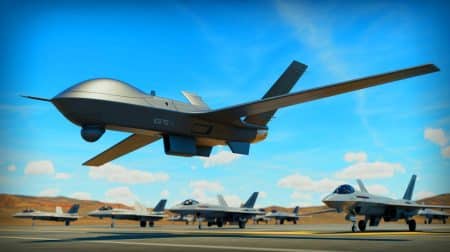 Illustration de l'adaptation du drone XQ-58A Valkyrie pour la Luftwaffe par Airbus et Kratos.