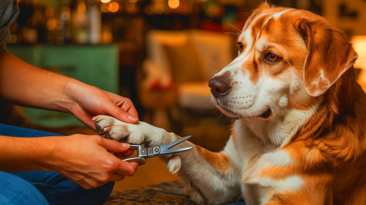 Illustration de la méthode controversée de coupe des griffes chez les chiens.