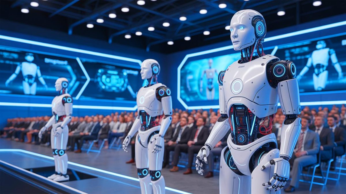 Illustration de l'annonce du faux robot de gestation par Kaiwa Technology à Pékin.