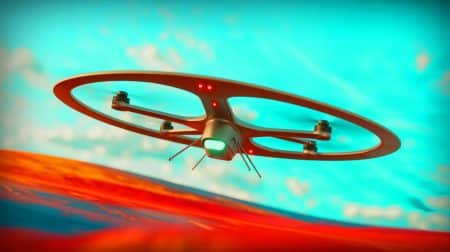 Illustration de l'innovant drone VTOL chinois inspiré par un incident célèbre d'OVNI.