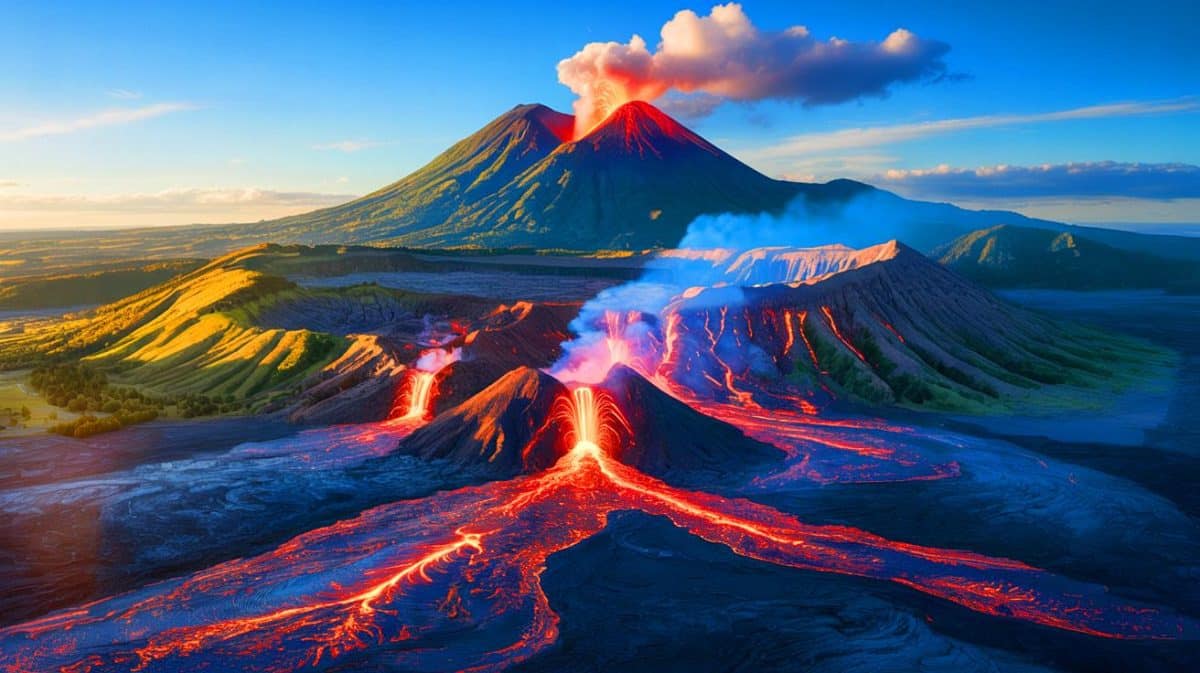 Illustration de l'activité spectaculaire des volcans à travers le monde.