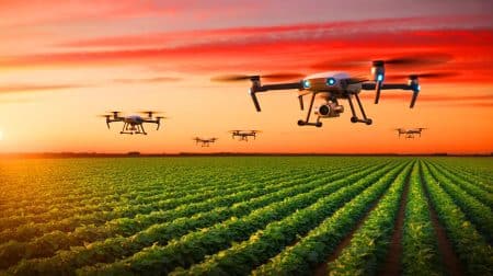 Illustration de l'impact des drones sur la gestion moderne des cultures agricoles.