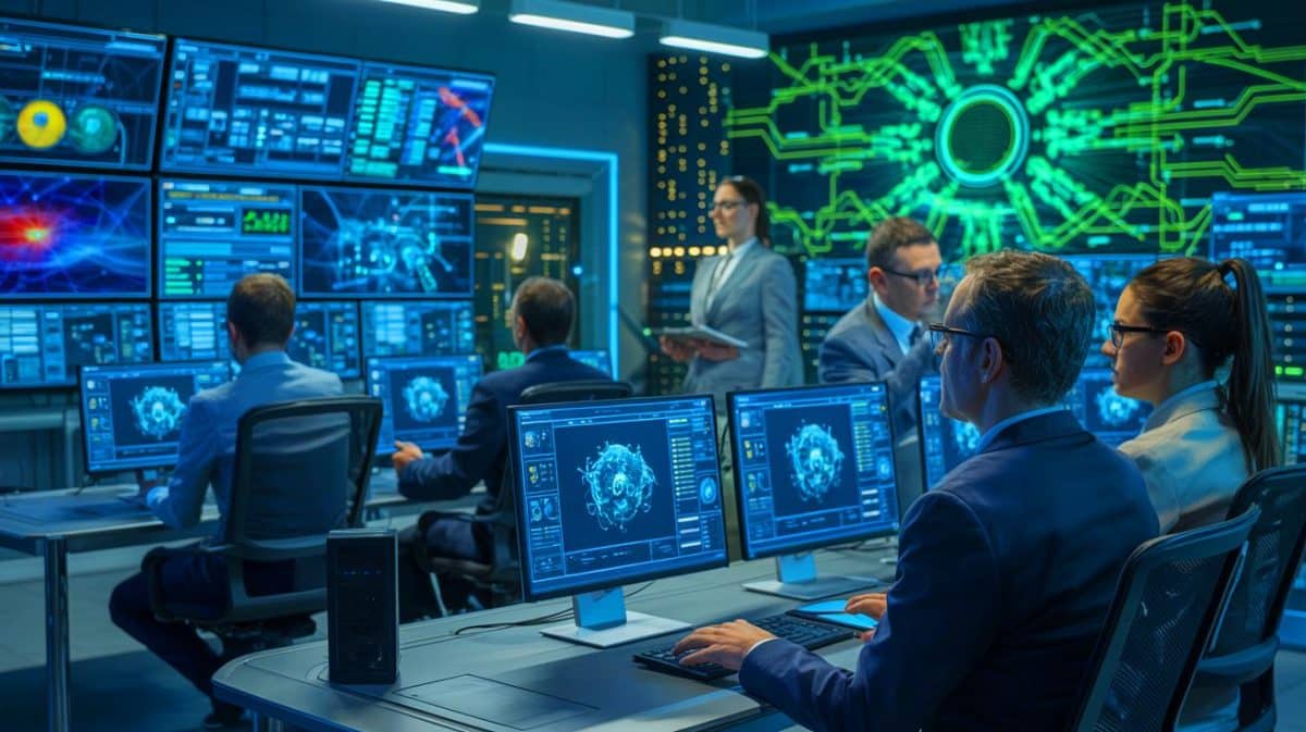Illustration de l'évolution des menaces cybernétiques et des défis posés par l'informatique quantique selon le rapport de Thales.