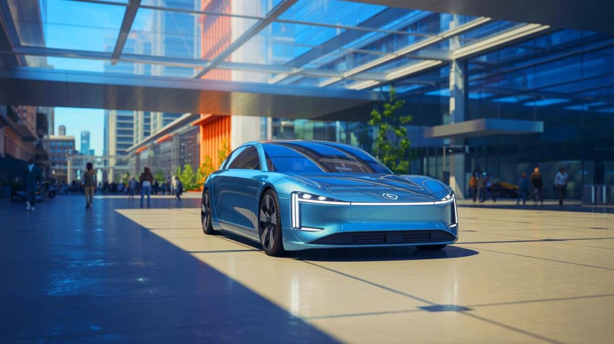Illustration de l'expansion de Xiaomi sur le marché européen des véhicules électriques avec l'ouverture d'un centre de R&D à Munich.