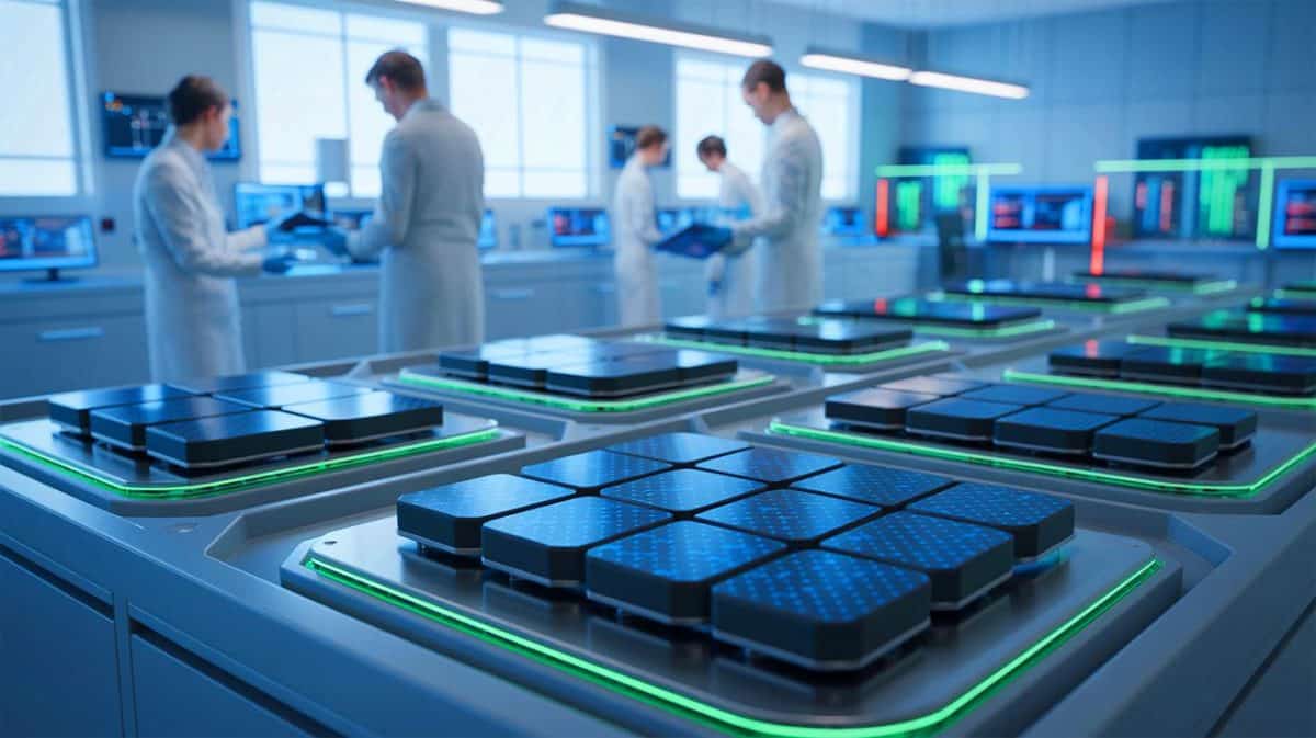 Illustration de l'innovation en stockage d'énergie avec un supercondensateur utilisant un matériau à base de graphène.