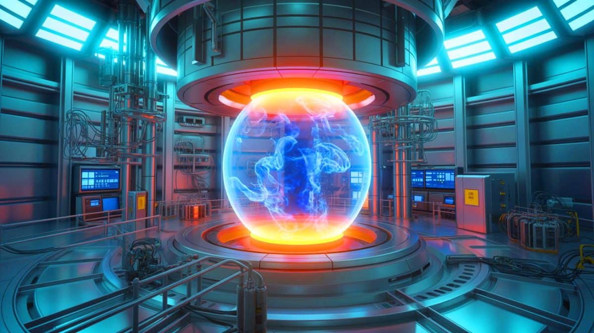 Illustration de l'exploit du tokamak West dans la maîtrise de la fusion nucléaire.