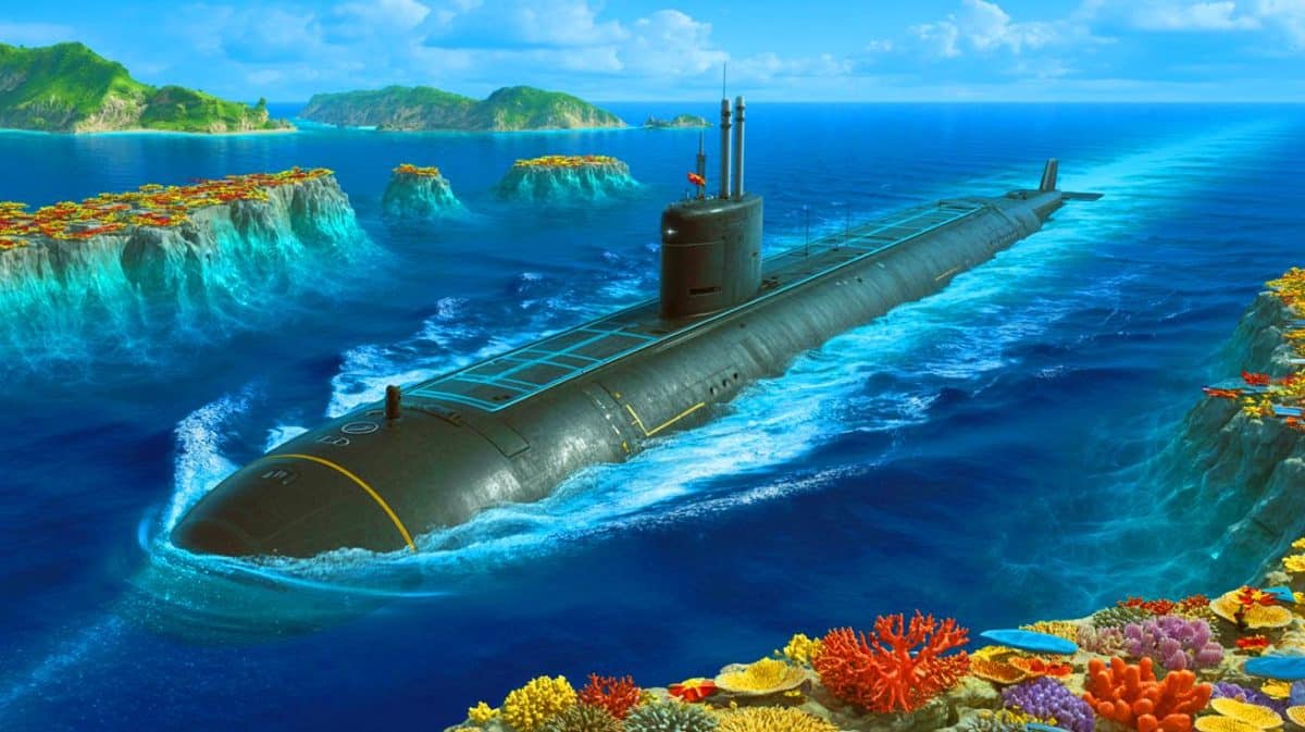 « Comment la Chine utilise des zones d’ombre acoustiques » : les mystérieuses mines intelligentes déployées aux îles Paracels Illustration de la militarisation des îles Paracels par la Chine avec des sous-marins et des mines intelligentes.