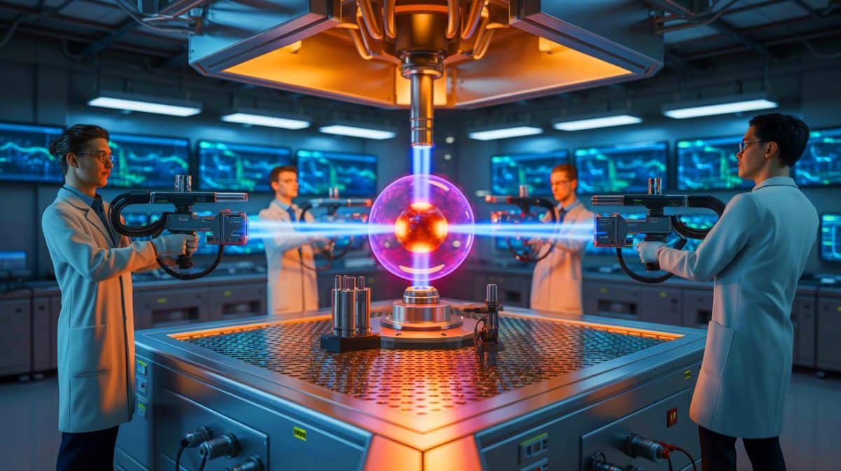 « Une percée nucléaire aux États-Unis » : un projet de fusion par jets de plasma pourrait remplacer les lasers traditionnels Illustration de l'expérience du Plasma Liner Experiment au Laboratoire National de Los Alamos visant à révolutionner la fusion nucléaire.