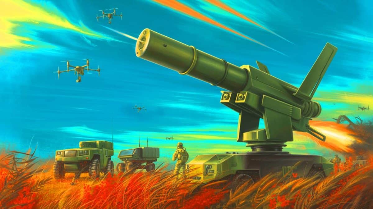 « Cette arme neutralise des essaims de drones » : la France dévoile une technologie militaire secrète testée en pleine urgence Illustration de la technologie Rapidfire Land utilisée pour la défense aérienne contre les drones et hélicoptères.