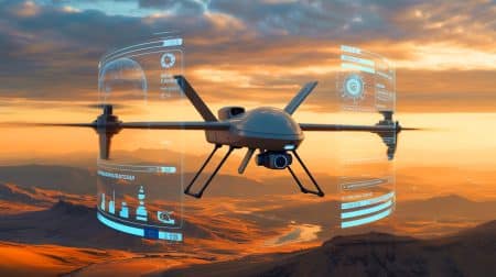 Illustration de l'EuroDrone, projet de coopération européenne en matière de défense.