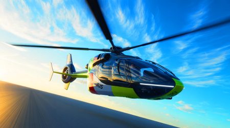 Illustration de l'Airbus Helicopters Racer atteignant une vitesse record de 440 km/h.