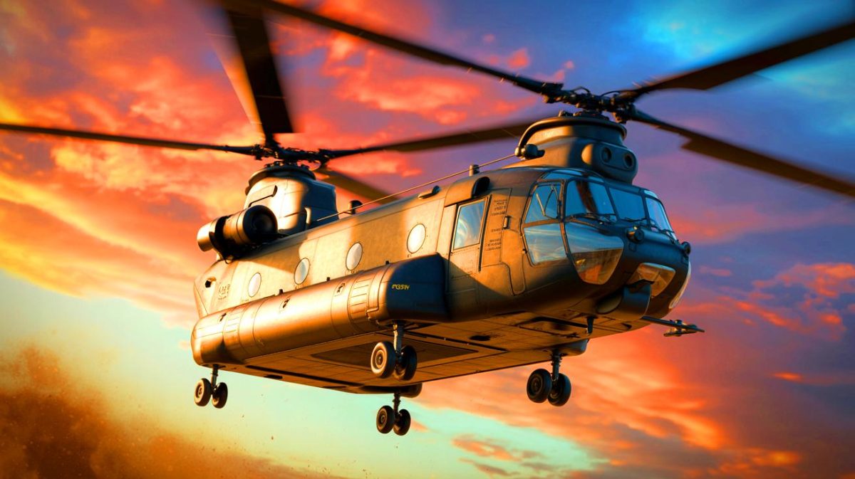 « Il peut voler avec un seul moteur » : un secret méconnu du Chinook, l’hélicoptère le plus fiable de l’histoire militaire Illustration de l'hélicoptère CH-47 Chinook en opération militaire.