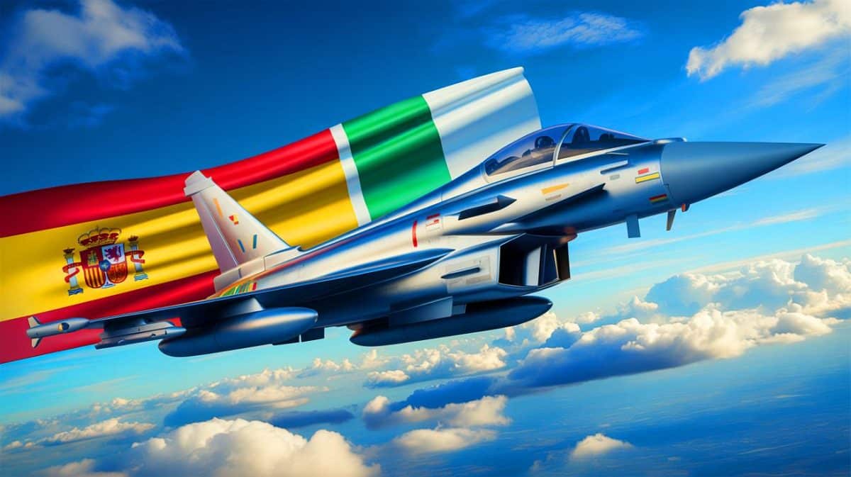 Illustration de l'impact économique des commandes d'Eurofighter par l'Espagne et l'Italie sur l'industrie aéronautique européenne.