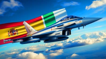 Illustration de l'impact économique des commandes d'Eurofighter par l'Espagne et l'Italie sur l'industrie aéronautique européenne.