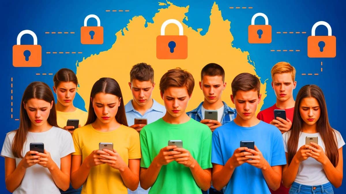« Interdiction massive » : l’Australie pourra-t-elle vraiment bannir les réseaux sociaux pour les moins de 16 ans ? Illustration de l'interdiction d'accès aux réseaux sociaux pour les moins de 16 ans en Australie.
