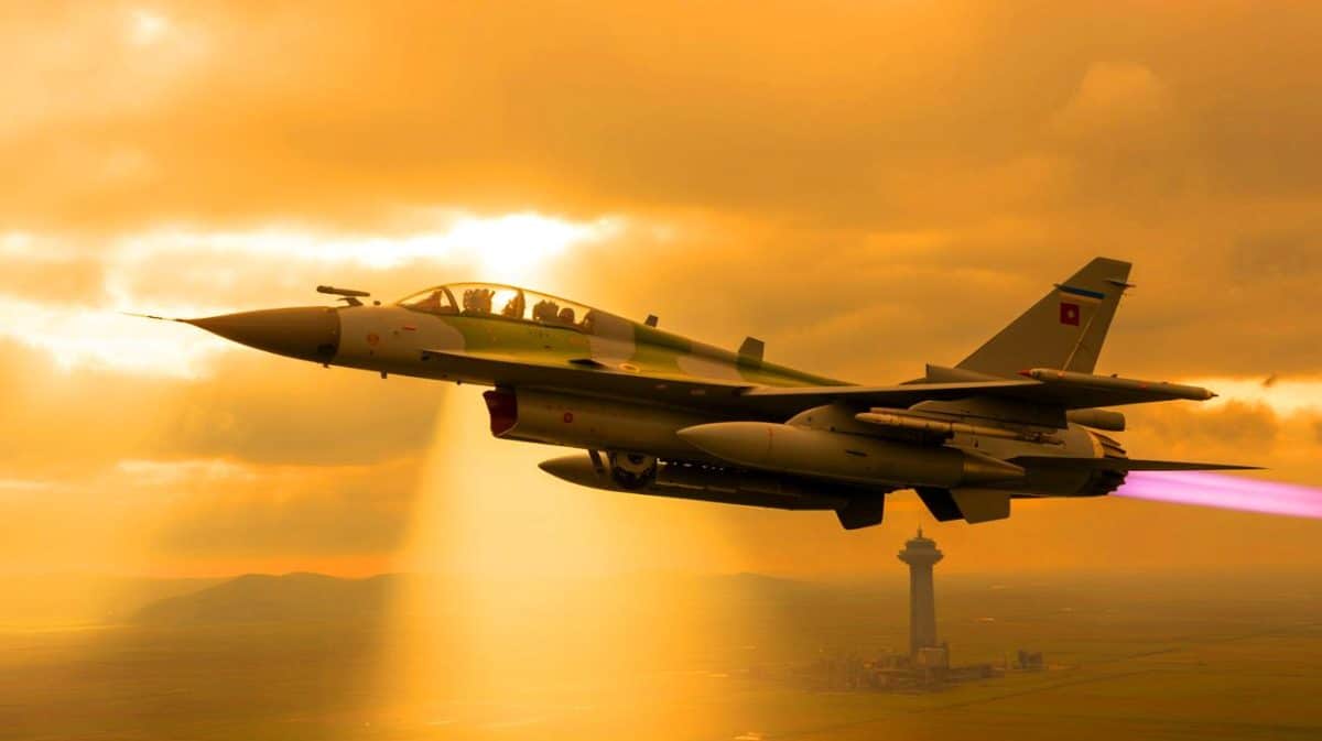 Illustration de l'impact stratégique du chasseur J-10C dans les récents affrontements aériens entre l'Inde et le Pakistan.