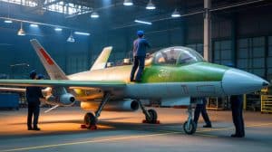 Illustration de la transformation d'avions de combat anciens en drones par l'armée chinoise.