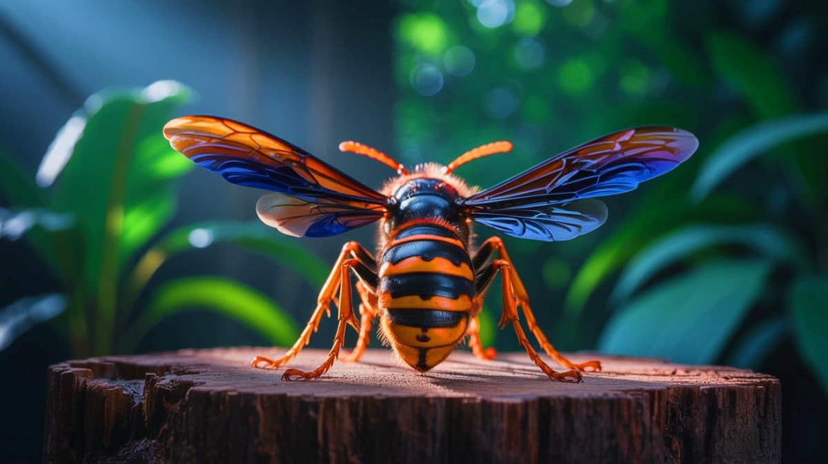 Illustration de la menace du frelon asiatique sur les abeilles et la biodiversité en France.