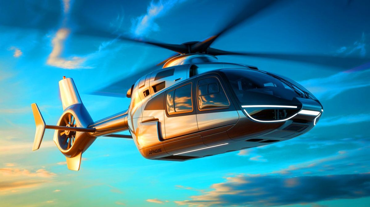 « RACER : l’hélicoptère d’Airbus franchit 440 km/h et change la donne verte de l’aviation » : 13 pays réunis derrière la révolution hybride Illustration de l'hélicoptère RACER d'Airbus atteignant un nouveau record de vitesse avant le salon du Bourget.