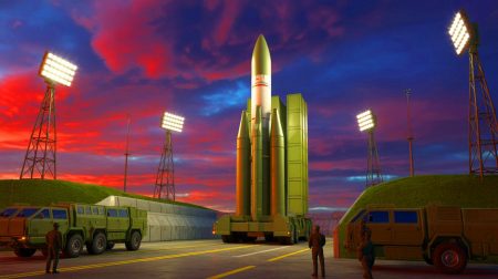 Illustration de la puissance du missile balistique intercontinental chinois DF-5.