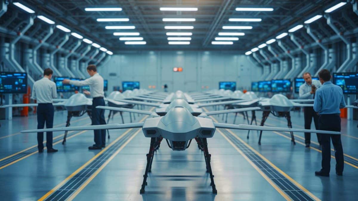 Illustration de l'intégration des drones collaboratifs dans l'arsenal de l'US Air Force.