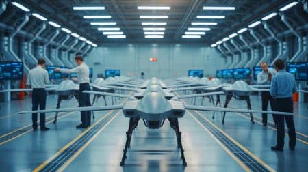 Illustration de l'intégration des drones collaboratifs dans l'arsenal de l'US Air Force.